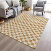 Piper Looms Chantille Geometric ACN1958 Orange Machine Washable Area Rug Lifestyle Image Feature