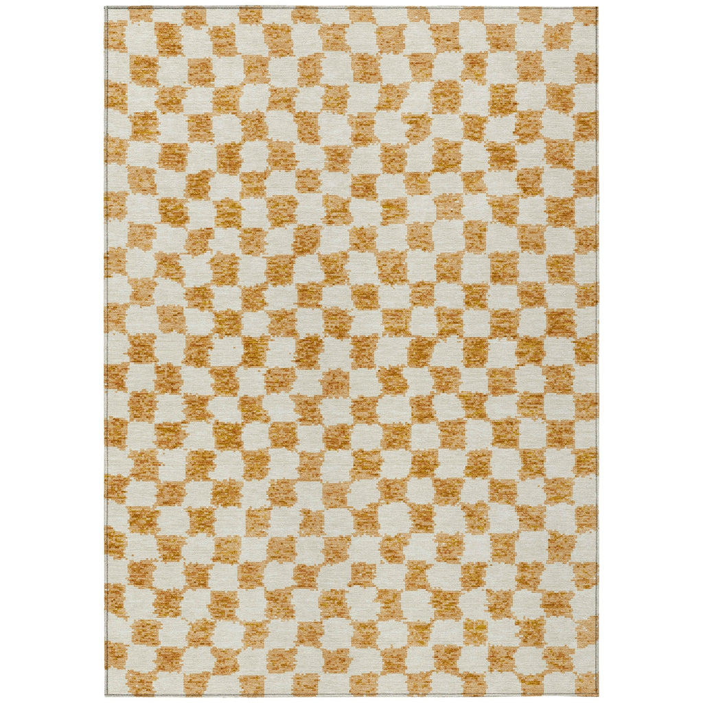 Piper Looms Chantille Geometric ACN1958 Orange Machine Washable Area Rug main image