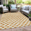 Piper Looms Chantille Geometric ACN1958 Orange Machine Washable Area Rug Outdoor Lifestyle Image Feature