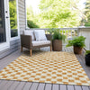 Piper Looms Chantille Geometric ACN1958 Orange Machine Washable Area Rug Outdoor Lifestyle Image Feature
