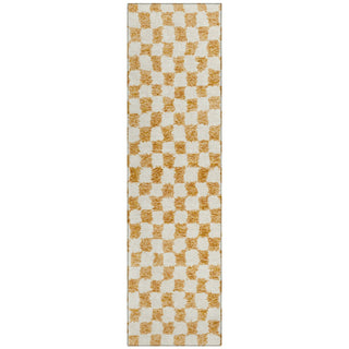 Piper Looms Chantille Geometric ACN1958 Orange Machine Washable Area Rug Runner Main Image