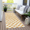 Piper Looms Chantille Geometric ACN1958 Orange Machine Washable Area Rug Runner Outdoor Lifestyle Image Feature
