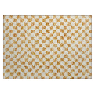 Piper Looms Chantille Geometric ACN1958 Orange Machine Washable Area Rug Scatter Main Image