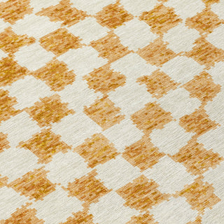 Piper Looms Chantille Geometric ACN1958 Orange Machine Washable Area Rug Swatch Image