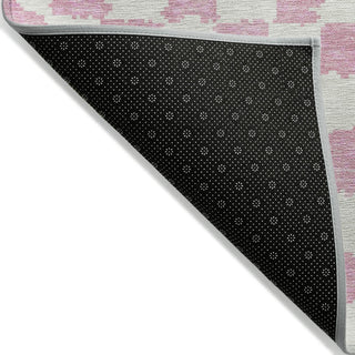 Piper Looms Chantille Geometric ACN1958 Pink Machine Washable Area Rug Backing Image