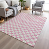 Piper Looms Chantille Geometric ACN1958 Pink Machine Washable Area Rug Lifestyle Image Feature