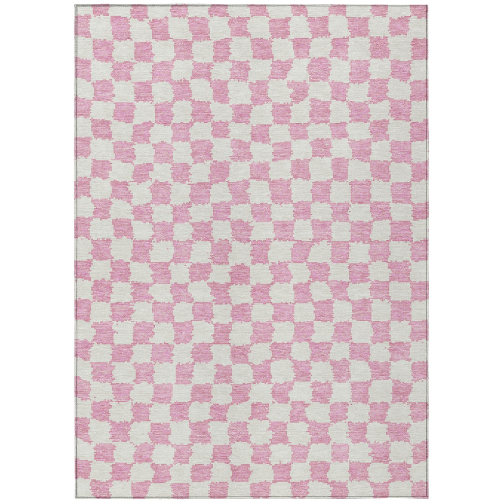 Piper Looms Chantille Geometric ACN1958 Pink Machine Washable Area Rug main image