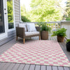 Piper Looms Chantille Geometric ACN1958 Pink Machine Washable Area Rug Outdoor Lifestyle Image Feature
