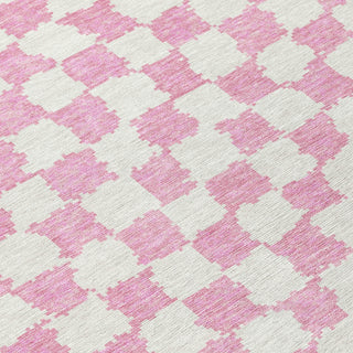 Piper Looms Chantille Geometric ACN1958 Pink Machine Washable Area Rug Swatch Image