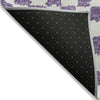 Piper Looms Chantille Geometric ACN1958 Purple Machine Washable Area Rug Backing Image