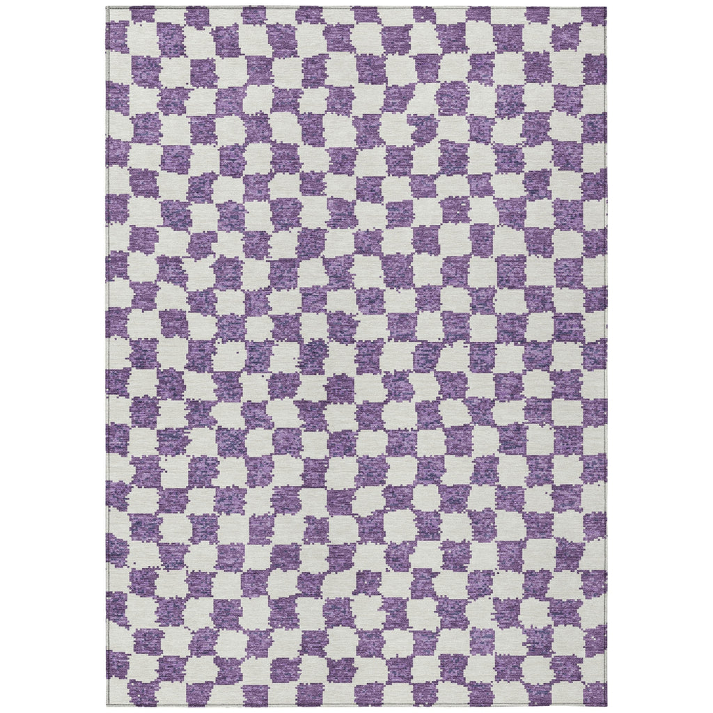 Piper Looms Chantille Geometric ACN1958 Purple Machine Washable Area Rug main image