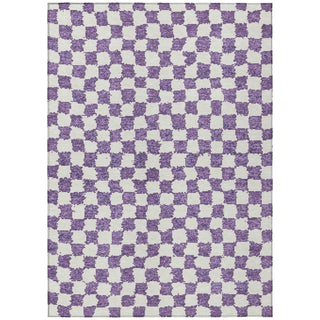 Piper Looms Chantille Geometric ACN1958 Purple Machine Washable Area Rug main image