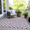 Piper Looms Chantille Geometric ACN1958 Purple Machine Washable Area Rug Outdoor Lifestyle Image Feature