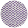 Piper Looms Chantille Geometric ACN1958 Purple Machine Washable Area Rug Round Main Image