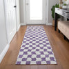Piper Looms Chantille Geometric ACN1958 Purple Machine Washable Area Rug Runner Lifestyle Image Feature