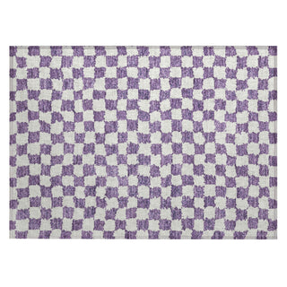 Piper Looms Chantille Geometric ACN1958 Purple Machine Washable Area Rug Scatter Main Image