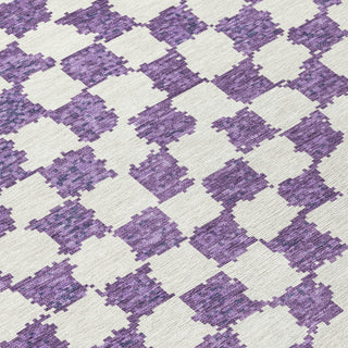 Piper Looms Chantille Geometric ACN1958 Purple Machine Washable Area Rug Swatch Image