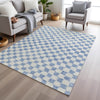Piper Looms Chantille Geometric ACN1958 Sky Machine Washable Area Rug Lifestyle Image Feature