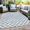 Piper Looms Chantille Geometric ACN1958 Sky Machine Washable Area Rug Outdoor Lifestyle Image Feature