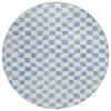 Piper Looms Chantille Geometric ACN1958 Sky Machine Washable Area Rug Round Main Image