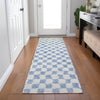 Piper Looms Chantille Geometric ACN1958 Sky Machine Washable Area Rug Runner Lifestyle Image Feature