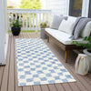 Piper Looms Chantille Geometric ACN1958 Sky Machine Washable Area Rug Runner Outdoor Lifestyle Image Feature