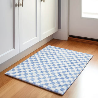 Piper Looms Chantille Geometric ACN1958 Sky Machine Washable Area Rug Scatter Lifestyle Image Feature