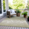 Piper Looms Chantille Damask ACN1959 Beige Machine Washable Area Rug Outdoor Lifestyle Image Feature