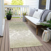Piper Looms Chantille Damask ACN1959 Beige Machine Washable Area Rug Runner Outdoor Lifestyle Image Feature