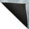 Piper Looms Chantille Damask ACN1959 Denim Machine Washable Area Rug Backing Image