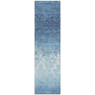 Piper Looms Chantille Damask ACN1959 Denim Machine Washable Area Rug Runner Main Image