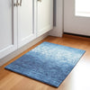 Piper Looms Chantille Damask ACN1959 Denim Machine Washable Area Rug Scatter Lifestyle Image Feature