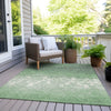Piper Looms Chantille Damask ACN1959 Green Machine Washable Area Rug Outdoor Lifestyle Image Feature