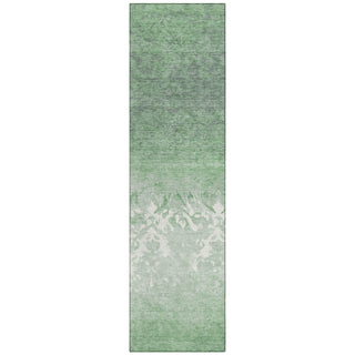 Piper Looms Chantille Damask ACN1959 Green Machine Washable Area Rug Runner Main Image