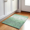 Piper Looms Chantille Damask ACN1959 Green Machine Washable Area Rug Scatter Lifestyle Image Feature