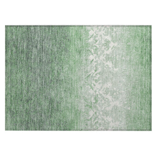 Piper Looms Chantille Damask ACN1959 Green Machine Washable Area Rug Scatter Main Image
