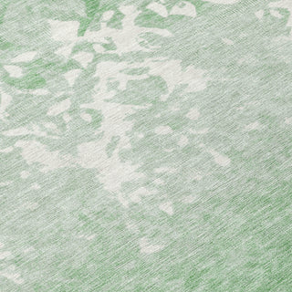 Piper Looms Chantille Damask ACN1959 Green Machine Washable Area Rug Swatch Image