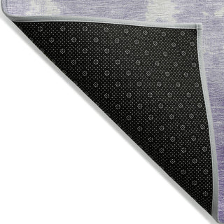 Piper Looms Chantille Damask ACN1959 Purple Machine Washable Area Rug Backing Image