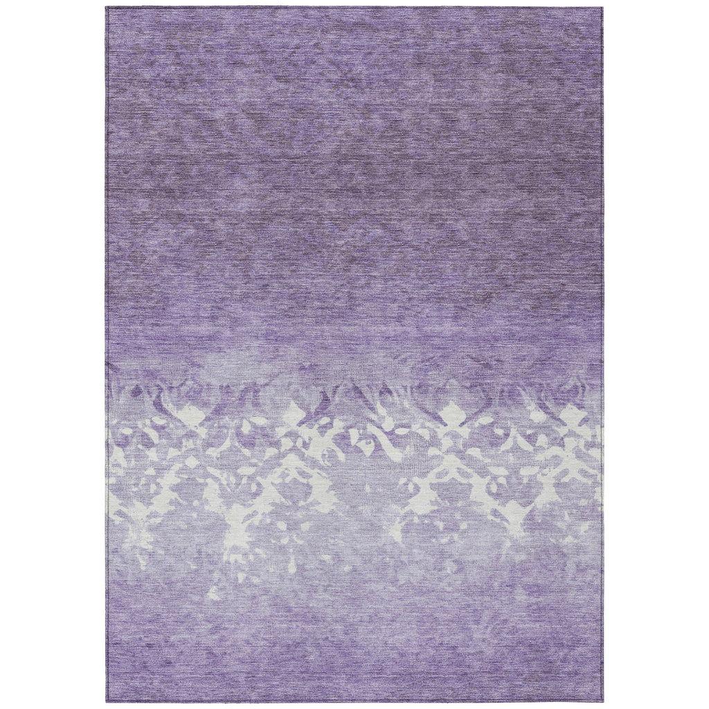 Piper Looms Chantille Damask ACN1959 Purple Machine Washable Area Rug main image