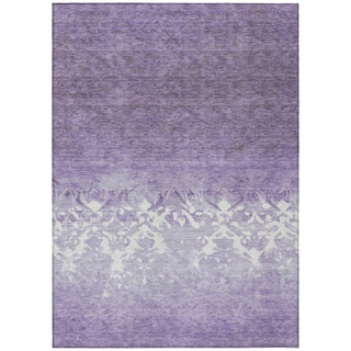 Piper Looms Chantille Damask ACN1959 Purple Machine Washable Area Rug main image