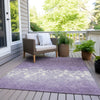 Piper Looms Chantille Damask ACN1959 Purple Machine Washable Area Rug Outdoor Lifestyle Image Feature
