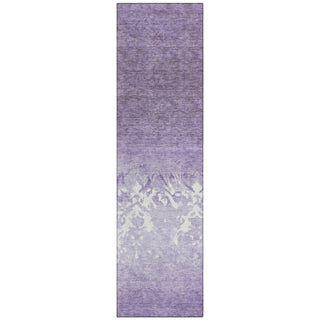 Piper Looms Chantille Damask ACN1959 Purple Machine Washable Area Rug Runner Main Image