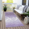 Piper Looms Chantille Damask ACN1959 Purple Machine Washable Area Rug Runner Outdoor Lifestyle Image Feature
