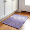 Piper Looms Chantille Damask ACN1959 Purple Machine Washable Area Rug Scatter Lifestyle Image Feature