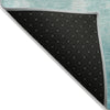 Piper Looms Chantille Damask ACN1959 Teal Machine Washable Area Rug Backing Image