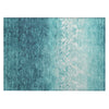 Piper Looms Chantille Damask ACN1959 Teal Machine Washable Area Rug Scatter Main Image