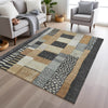 Piper Looms Chantille Geometric ACN1960 Black Machine Washable Area Rug Lifestyle Image Feature