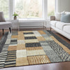 Piper Looms Chantille Geometric ACN1960 Black Machine Washable Area Rug Lifestyle Image Feature