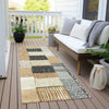 Piper Looms Chantille Geometric ACN1960 Black Machine Washable Area Rug Runner Outdoor Lifestyle Image Feature