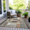 Piper Looms Chantille Geometric ACN1960 Brown Machine Washable Area Rug Outdoor Lifestyle Image Feature